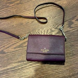 Maroon Kate spade shoulder bag